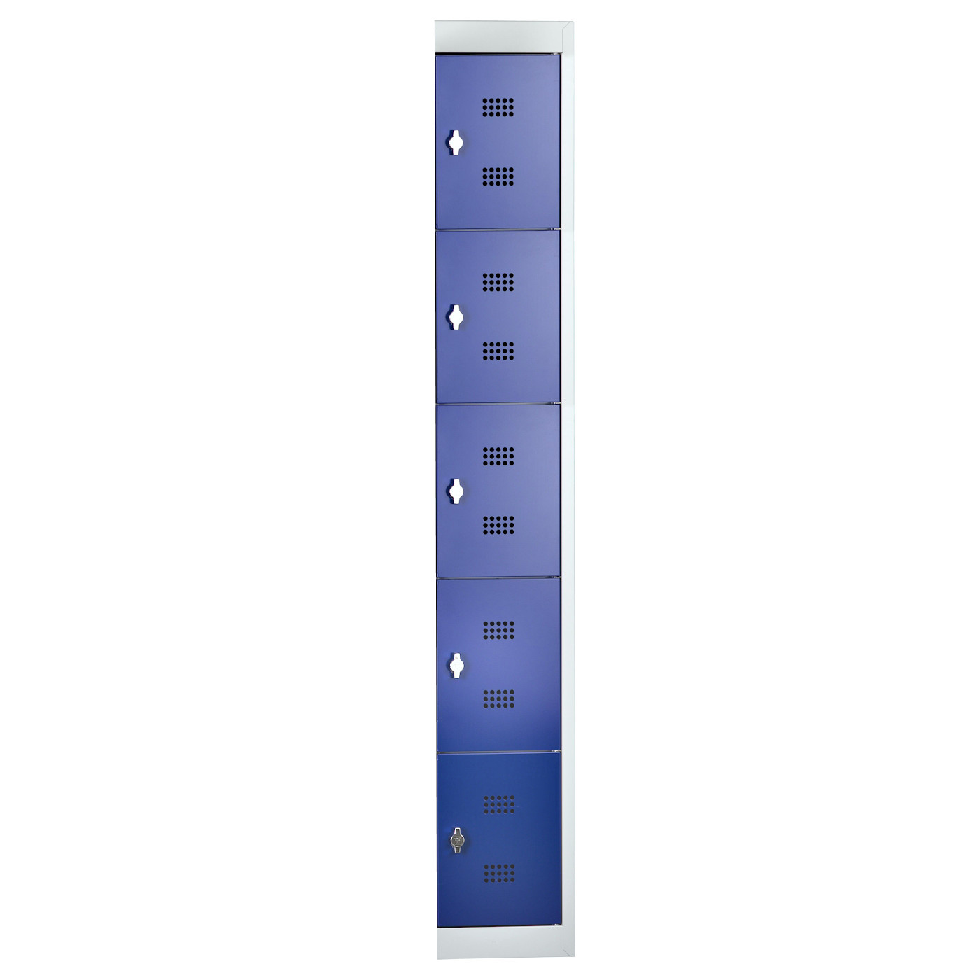 Wolf Fächerschrank-System Serie 30 Anbauelement Abteilbreite 300 mm 1 Abteil x 5 Fächer Enzianblau RAL 5010